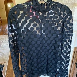 Diane Von Furstenberg Sheer Polka Dot Blouse